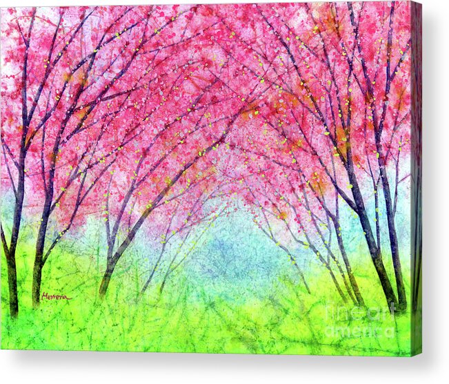 Pink Acrylic Print featuring the painting Pink Coral-pastel colors by Hailey E Herrera