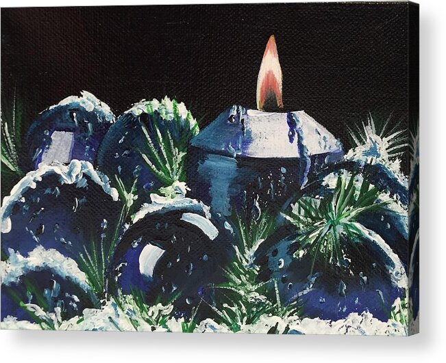 Christmas Acrylic Print featuring the painting Blue Christmas by Sharon Duguay