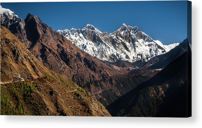 Nepal Acrylic Print featuring the photograph Long Path To Everest by Owen Weber