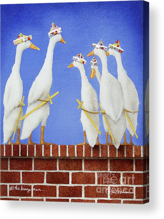 Duck Acrylic Print featuring the All The King's Men #2 by Will Bullas