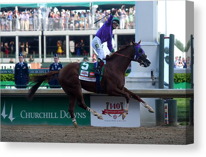 Finish Line Canvas Print featuring the photograph 140th Kentucky Derby by Dylan Buell