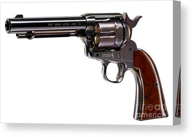 Colt Canvas Print featuring the photograph Colt 45Single Action Army by Action