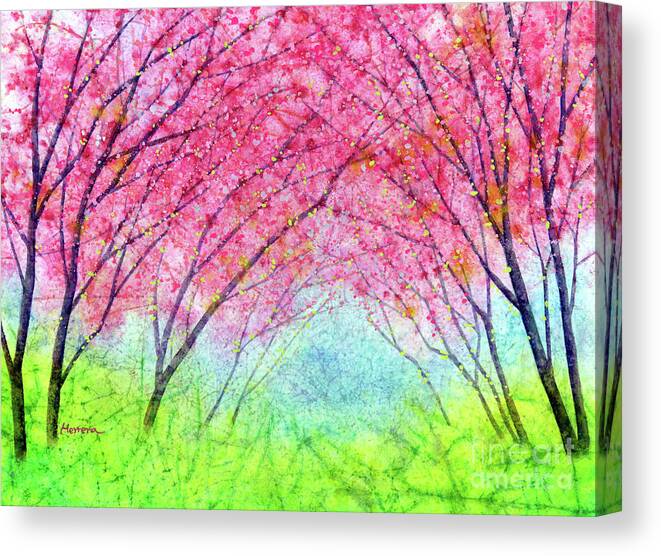 Pink Canvas Print featuring the painting Pink Coral-pastel colors by Hailey E Herrera