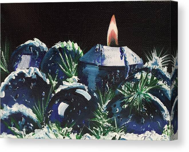 Christmas Canvas Print featuring the painting Blue Christmas by Sharon Duguay