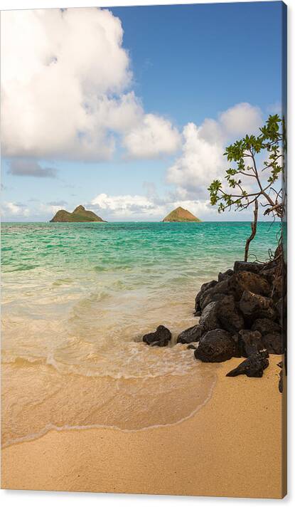Limited Time Promotion: Lanikai Beach 1 - Oahu Hawaii Stretched Canvas Print by Brian Harig