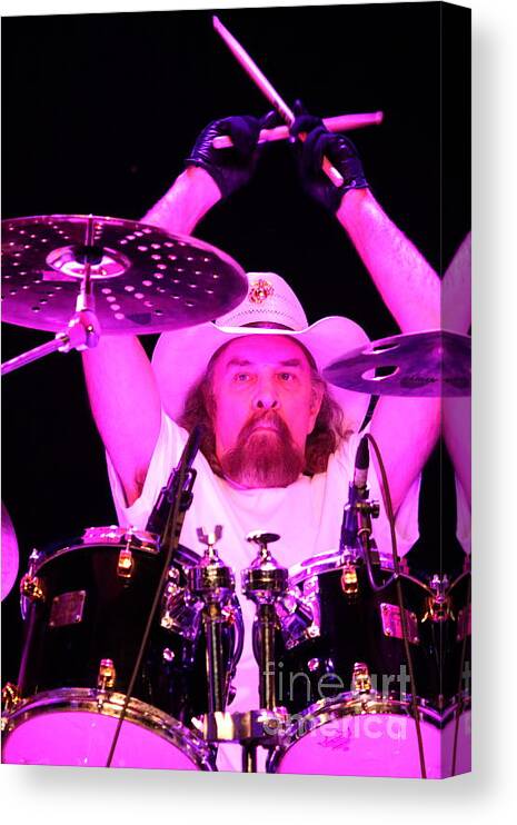Drummer Canvas Print featuring the photograph Artimus Pyle by Concert Photos