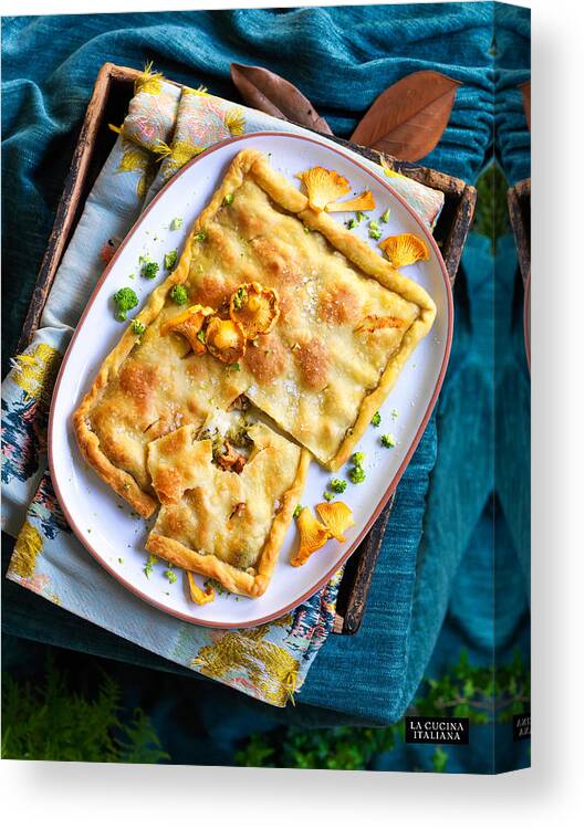 Cucina Canvas Print featuring the photograph Focaccia Stuffed with Vegetables by Riccardo Lettieri
