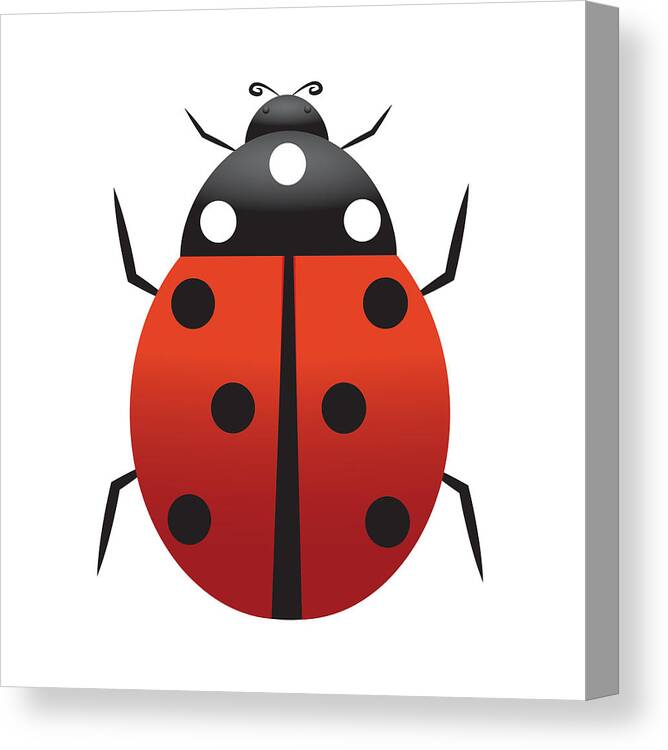 Ladybugs Canvas Print featuring the digital art Ladybugs by David Millenheft