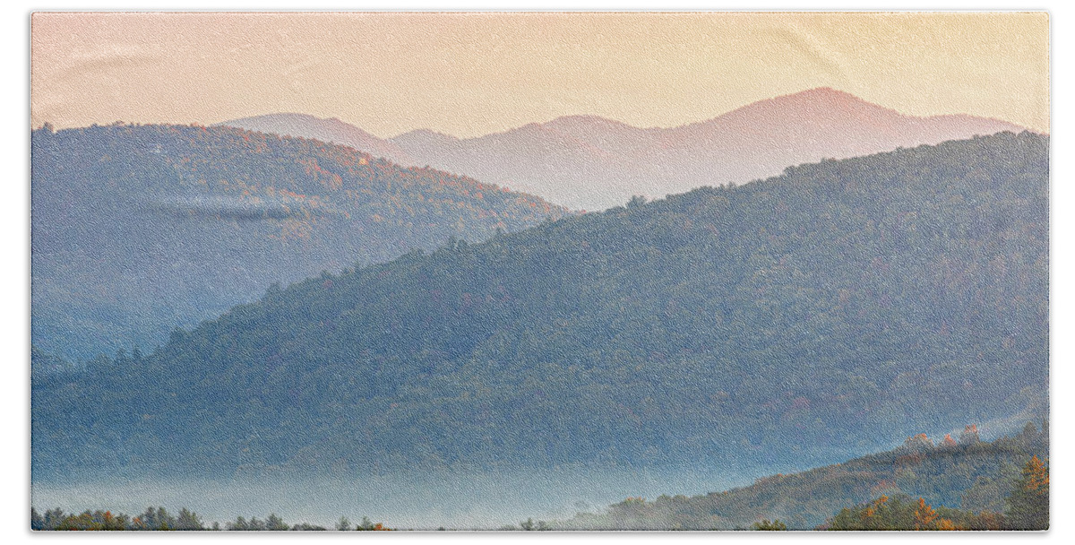 Nantahala National Forest Hand Towel featuring the photograph A Morning View by Jordan Hill