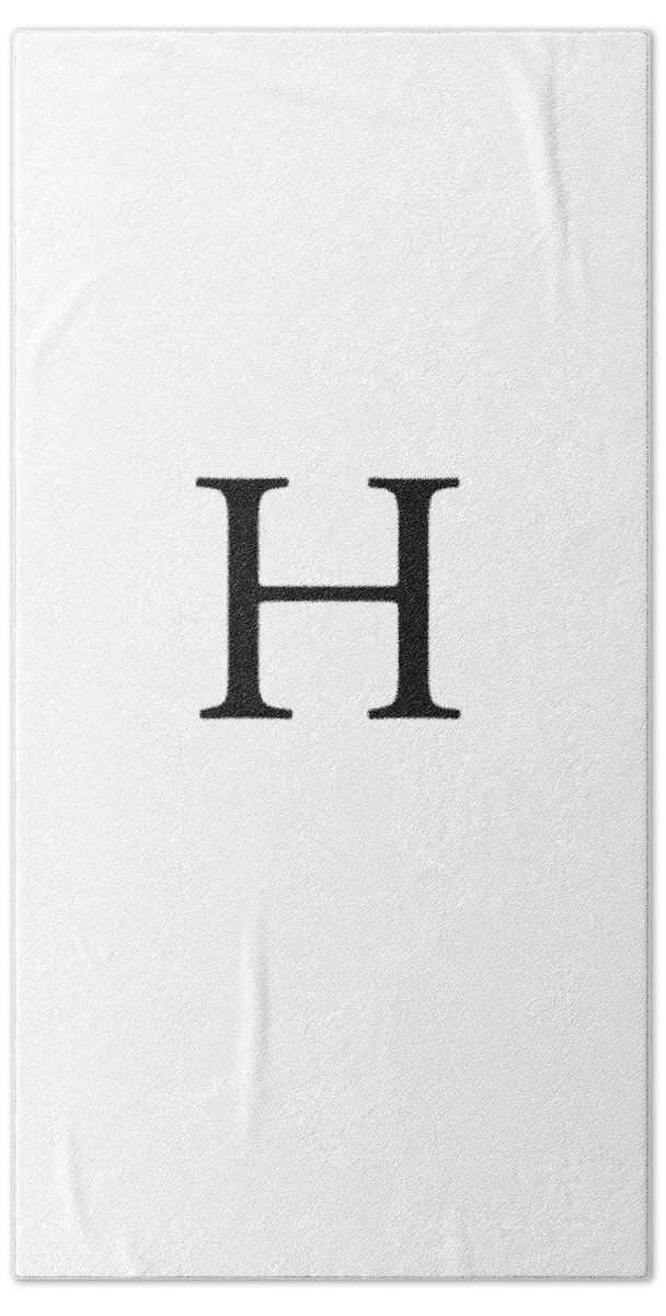 H Hand Towel featuring the digital art H. The Letter H. by Tom Hill