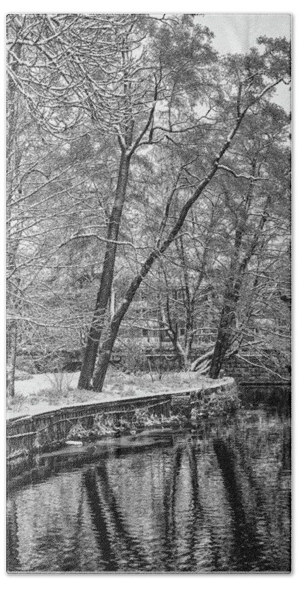 Winter Morning Bw Bath Towel featuring the photograph winter morning BW #k6 by Leif Sohlman