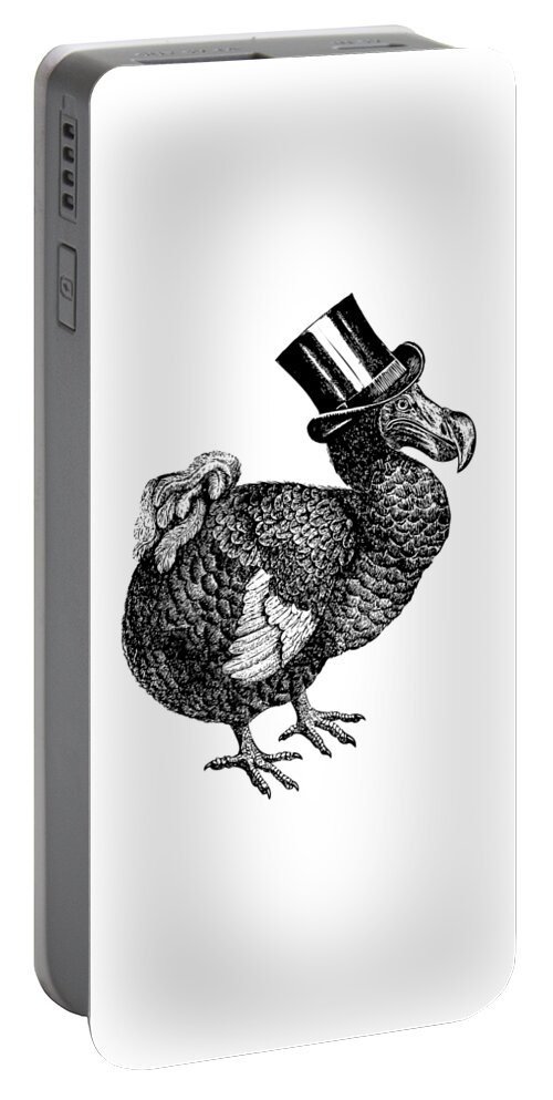 Mr Dodo Portable Battery Charger featuring the digital art Mr Dodo by Eclectic at Heart