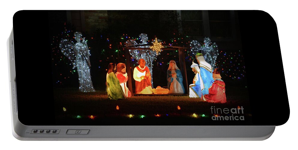 Nativity Scene Portable Battery Charger featuring the photograph Nativity Scene by Savannah Gibbs