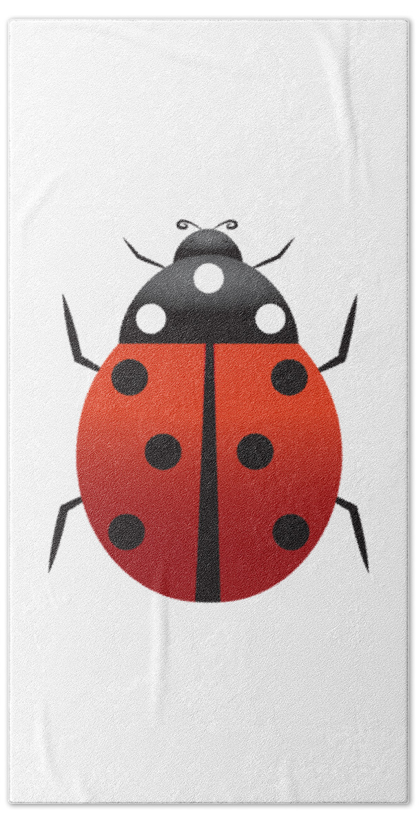 Ladybugs Beach Towel featuring the digital art Ladybugs by David Millenheft