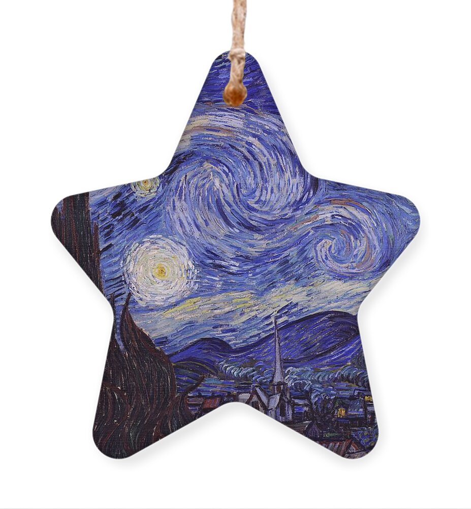 Van Gogh Starry Night Ornament featuring the painting Starry Night #1 by Vincent Van Gogh