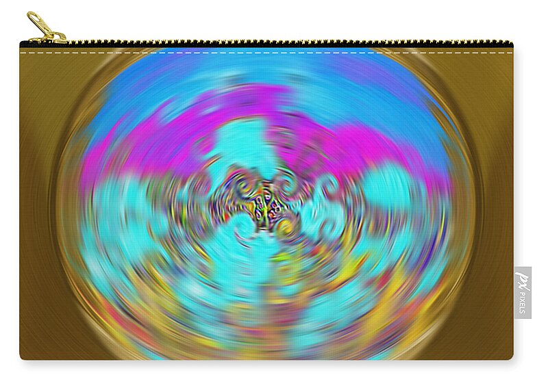 Illusion Zip Pouch featuring the digital art Enchanted View. Unique Art Collection by Oksana Semenchenko