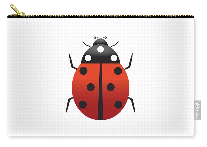 Ladybugs Zip Pouch featuring the digital art Ladybugs by David Millenheft