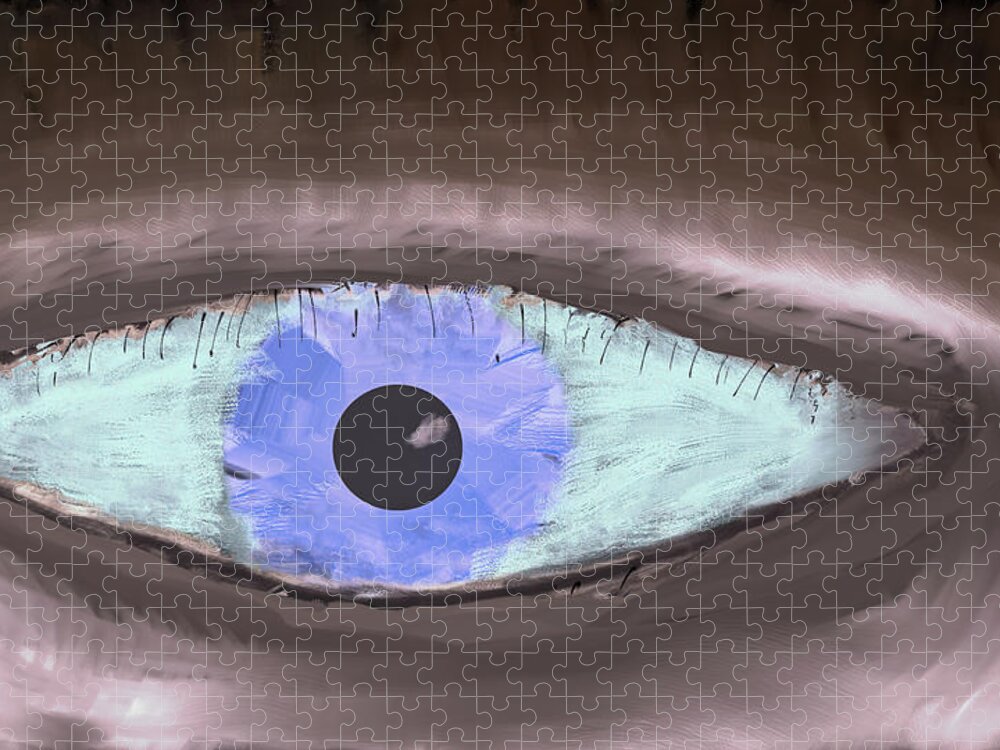 One Eye Jigsaw Puzzle featuring the digital art One eye #k6 by Leif Sohlman
