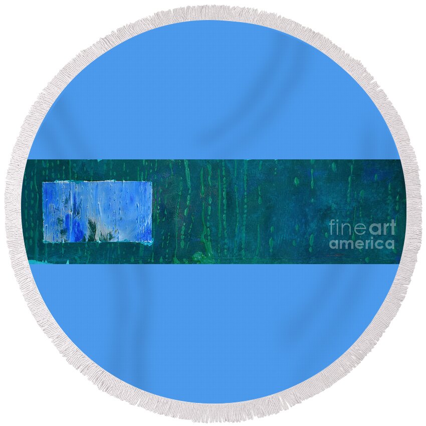 Landscape Round Beach Towel featuring the mixed media Dreaming off by Eduard Meinema