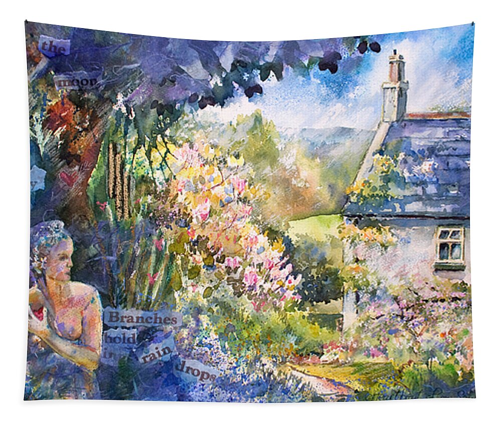 Knockrose Tapestry featuring the painting Heatbeat of My Soul by Kate Bedell