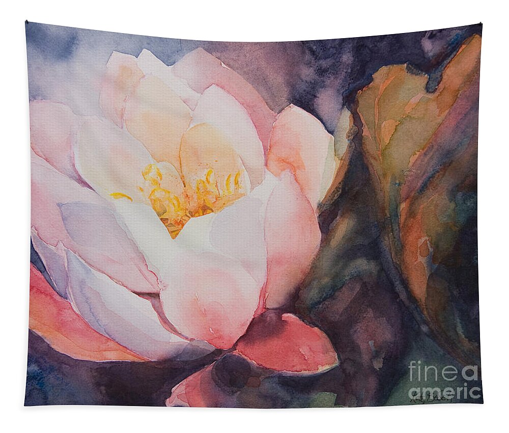 Flower Tapestry featuring the painting Lotus by Kate Bedell