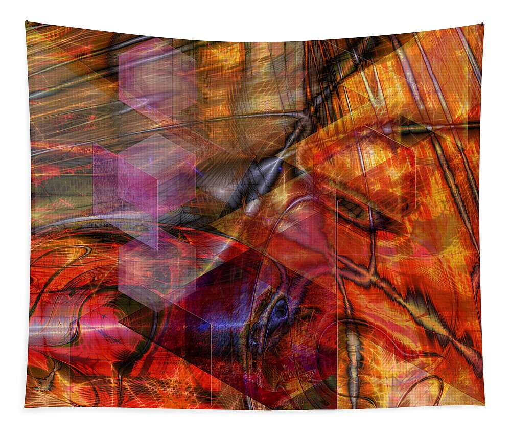 Alamo Tapestry featuring the digital art Deguello Sunrise - Square Version by Studio B Prints