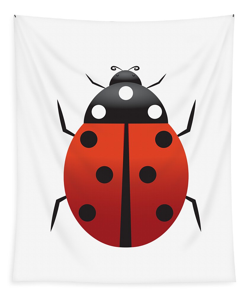Ladybugs Tapestry featuring the digital art Ladybugs by David Millenheft