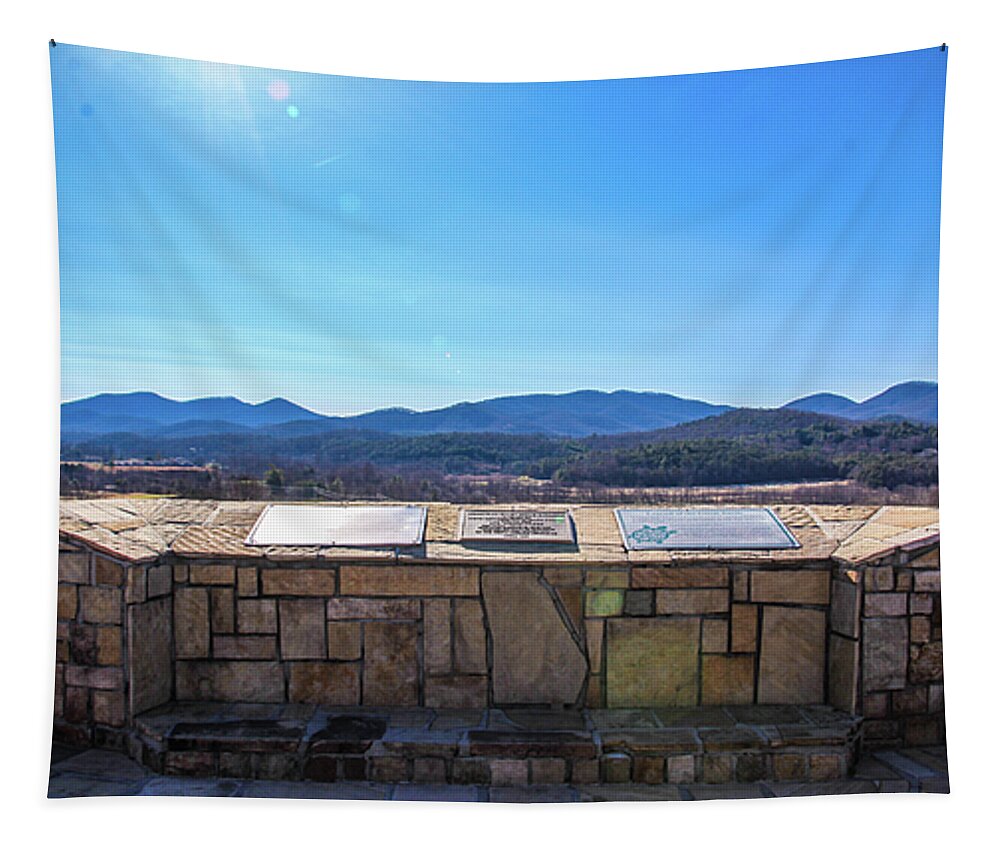 Blue Sky Tapestry featuring the photograph Twiggs Overlook by Richie Parks
