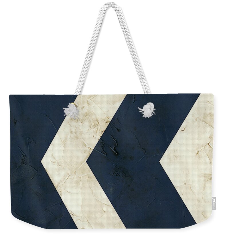 Abstract Weekender Tote Bag featuring the painting Seaside Signals Vi #1 by June Erica Vess