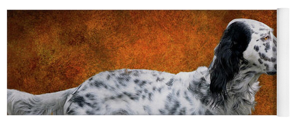 Dog Yoga Mat featuring the photograph Animal - Dog - The English Settershow by Mike Savad