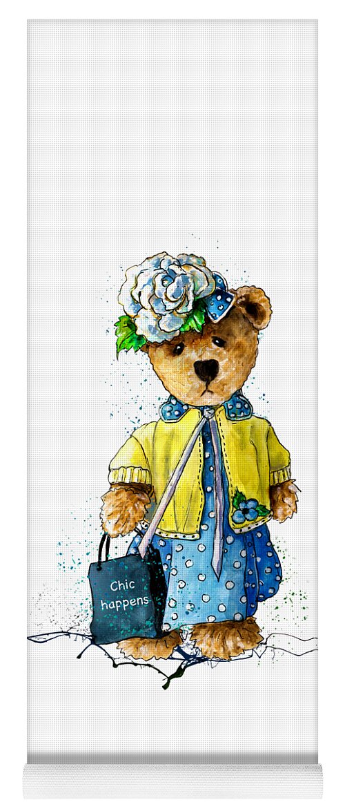 Bear Yoga Mat featuring the painting Chic Happens by Miki De Goodaboom