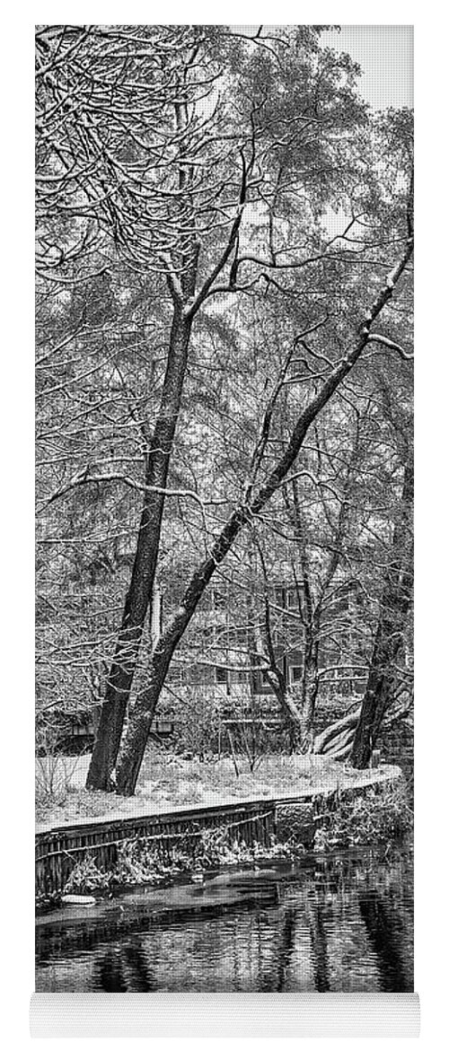 Winter Morning Bw Yoga Mat featuring the photograph winter morning BW #k6 by Leif Sohlman