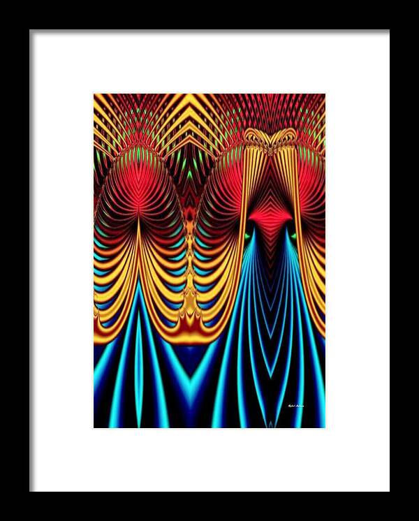 Abstract Framed Print featuring the mixed media Male and Female by Rafael Salazar