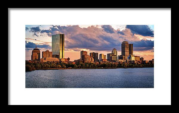 Boston Framed Print featuring the photograph Boston Skyline Panorama by Rick Berk