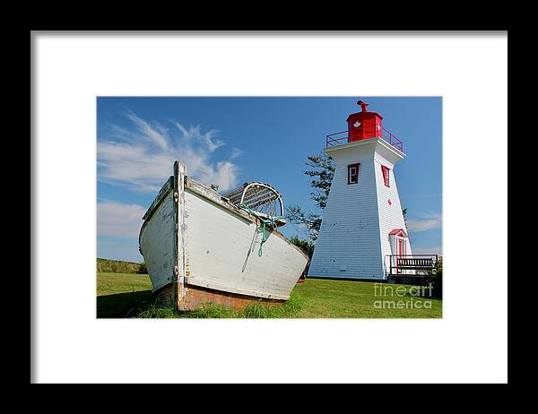 Nova Scotia Framed Print featuring the photograph Canadian Maritimes Lighthouse by Wilko van de Kamp Fine Photo Art