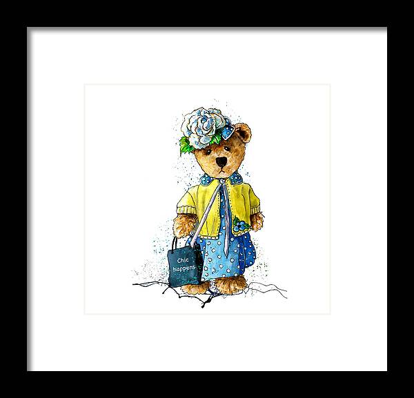Bear Framed Print featuring the painting Chic Happens by Miki De Goodaboom