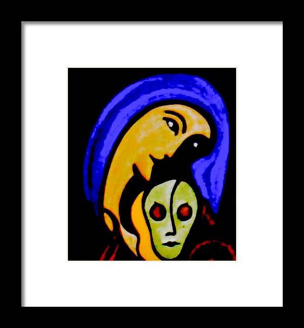 Wall Art Framed Print featuring the painting Inquietant Disquieting by Francisco Bravo Cabrera