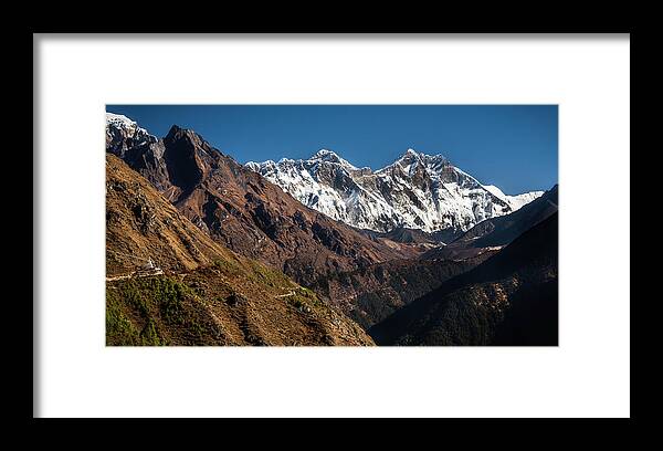 Nepal Framed Print featuring the photograph Long Path To Everest by Owen Weber