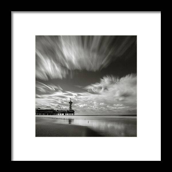 Scheveningen Pier Framed Print featuring the photograph Pier End by Dave Bowman