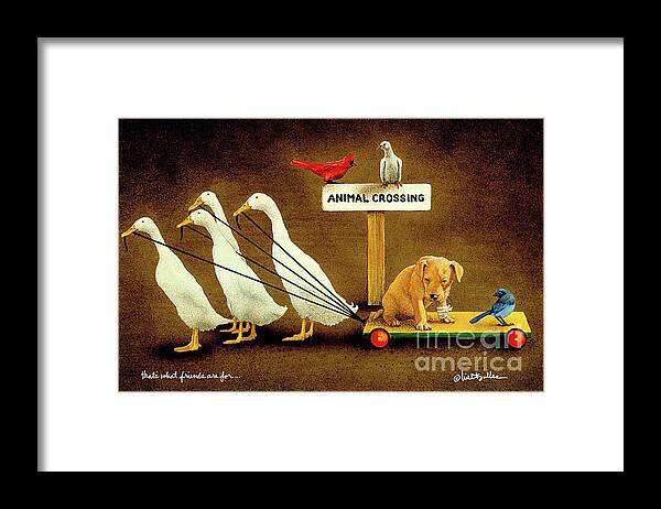 Ducks Framed Print featuring the That's What Friends Are For... by Will Bullas
