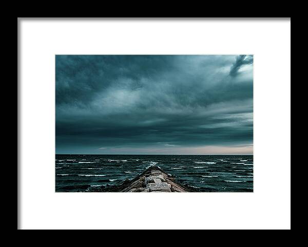 Seascape Framed Print featuring the photograph The Edge by Rich Kovach