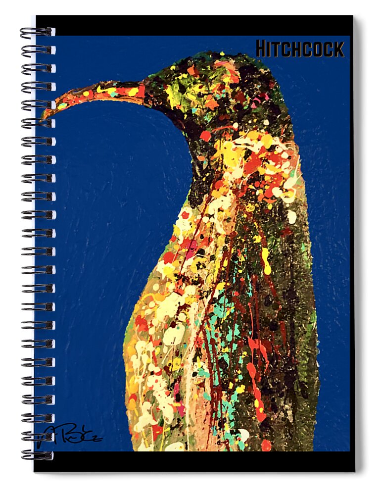 Nicholas Brendon Spiral Notebook featuring the painting Hitchcock by Nicholas Brendon