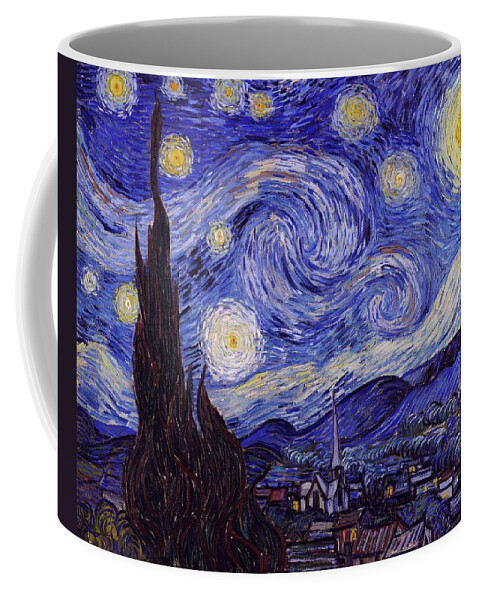 Van Gogh Starry Night Coffee Mug featuring the painting Starry Night #1 by Vincent Van Gogh