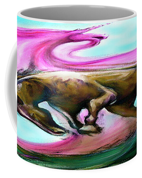 Unicorn Coffee Mug featuring the painting What If... by Kevin Middleton