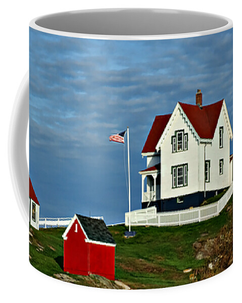 Lighthouses Coffee Mug featuring the photograph The Nubble by Nikolyn McDonald