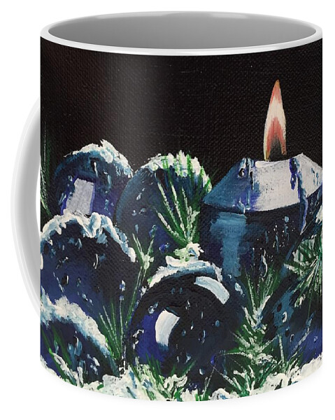 Christmas Coffee Mug featuring the painting Blue Christmas by Sharon Duguay