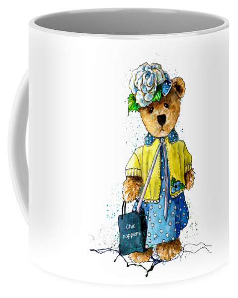 Bear Coffee Mug featuring the painting Chic Happens by Miki De Goodaboom
