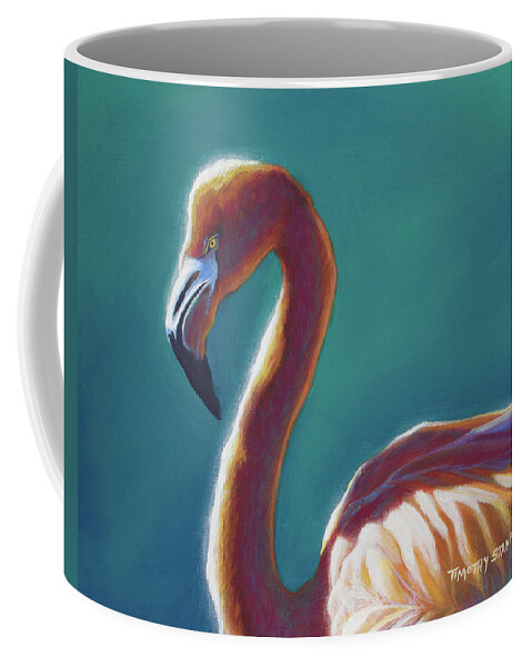 Acrylic Coffee Mug featuring the painting Flamenco by Timothy Stanford