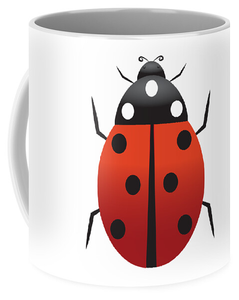 Ladybugs Coffee Mug featuring the digital art Ladybugs by David Millenheft