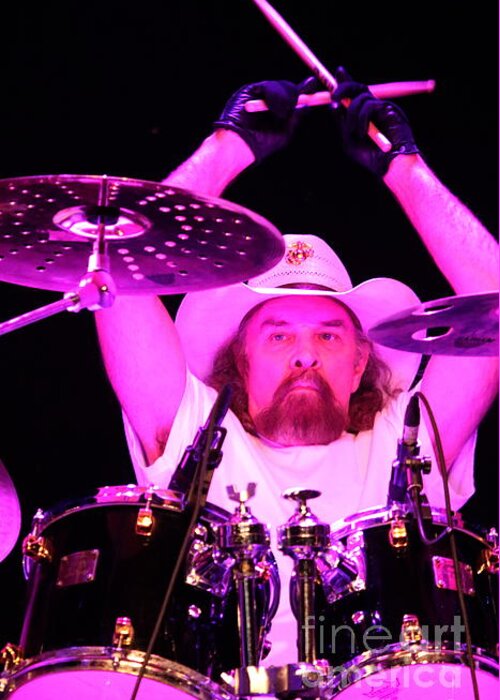 Drummer Greeting Card featuring the photograph Artimus Pyle by Concert Photos
